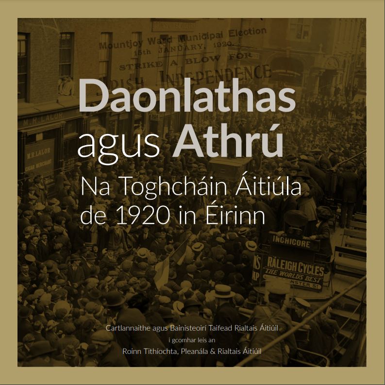 Image and link to 1920 Local Elections Commemorative Booklet - Irish